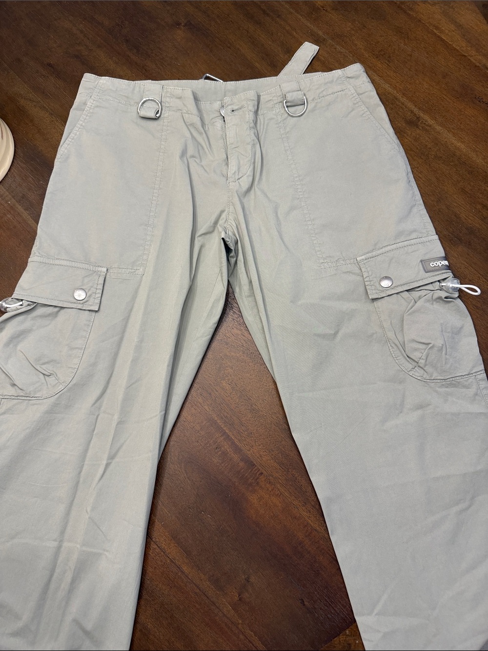 Coperni Women's Light Gray green Cargo Pants